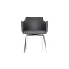 32" Grey Leatherette and Steel Dining Chair