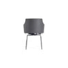 32" Grey Leatherette and Steel Dining Chair