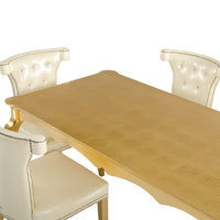 30" Golden Crocodile Lacquer Table