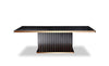 30" Black Crocodile and Rosegold Dining Table