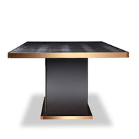 30" Black Crocodile and Rosegold Dining Table