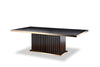 30" Black Crocodile and Rosegold Dining Table