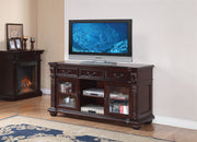 65" X 20" X 34" Cherry Poplar Wood Tv Stand