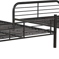 79" X 57" X 65" Gunmetal Metal Tube Full Over Full Bunk Bed