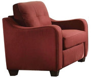 34" X 31" X 35" Red Linen Chair