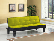 66" X 29" X 28" Green Flannel Fabric Adjustable Couch