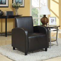 Accent Chair, Black Pu