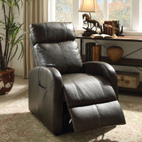 28"  X 37" X 40" Dark Gray Pu Recliner With Power Lift