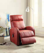 28" X 37" X 40" Red Pu Recliner With Power Lift