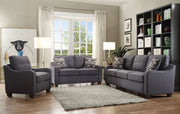 70" X 31" X 35" Gray Linen Sofa With 2 Pillows