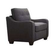 30" X 31" X 35" Gray Linen Upholstery Chair
