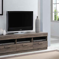 59" X 15" X 19" Rustic Oak Mdf Tv Stand