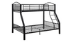 78" X 56" X 67" Twin Over Full Black Bunk Bed