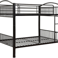 78" X 56" X 67" Black Metal Full Over Full Bunk Bed