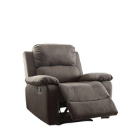 38" X 38" X 39" Charcoal Polished Microfiber Fabric Recliner