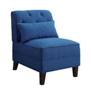 23" X 31" X 35" Blue Accent Chair With Pillow
