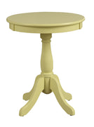 18" X 18" X 22" Light Yellow Solid Wood Leg Side Table