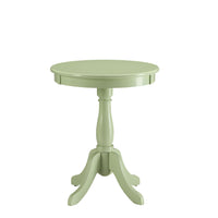 18" X 18" X 22" Light Green Solid Wood Leg Side Table