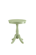 18" X 18" X 22" Light Green Solid Wood Leg Side Table
