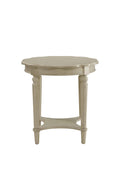 24" X 24" X 24" Antique White Solid Wood End Table