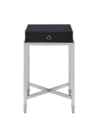 18" X 16" X 24" Black Wooden End Table