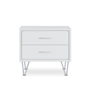 19.69" X 15.75" X 17.93" White Particle Board Nightstand