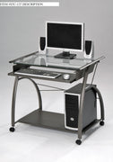 32" X 24" X 30" Pewter Metal Tube Computer Desk