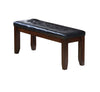 48" X 16" X 20" Black And Cherry Elegant Bench