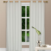 Ivory Grommet Top Thermal Curtain W- Blackout Drape & Polyester Fabric