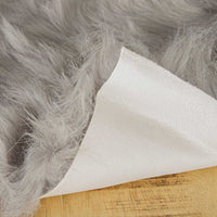 2' X 3' Gray Sheepskin Faux Fur Single Area Rug