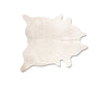 6' x 7' Off White Natural Cowhide Area Rug