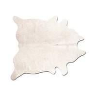 6' x 7' Off White Natural Cowhide Area Rug