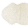 White 2' x 3' Natural Sheepskin Fur Area Rug