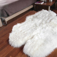 4' X 6' X 2' Natural Quattro Sheepskin Area Rug