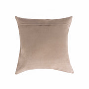 18" x 18" x 5" Brown And White Cowhide Pillow