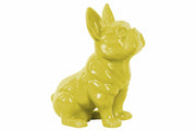Sitting French Bulldog Figurine with Pricked Ears - Yellow