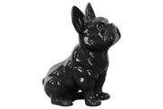 Sitting French Bulldog Figurine with Pricked Ears - Black