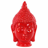 Buddha Head with Pointed Ushnisha Gloss Finish - Red