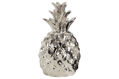 Adorning Ceramic Pineapple Figurine- Silver
