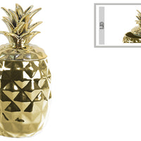 Alluring Ceramic Pineapple Canister- Gold