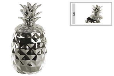 Splendid Ceramic Pineapple Canister- Silver