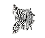 4.25' X 5' Denton Zebra Black And White Faux Hide Area Rug