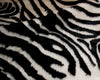 4.25' X 5' Denton Zebra Black And White Faux Hide Area Rug