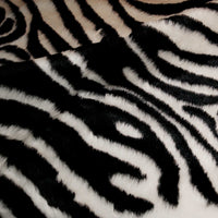 4.25' X 5' Denton Zebra Black And White Faux Hide Area Rug