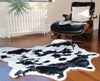 4.25' X 5' Sugarland Black And White Faux Hide Area Rug