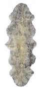 2' x 6" Gradient Gray Double Sheepskin Area Rug
