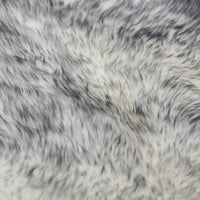 2' x 6" Gradient Gray Double Sheepskin Area Rug