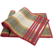 Set of 6 Hand Woven Placemats & Table Runner In Grass
