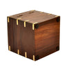 Handmade Upright Tissue Holder Box In Wood With Brass Inlays