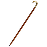 Handmade Walking Cane In Wood With Elephant Fritz Style Brass Handle